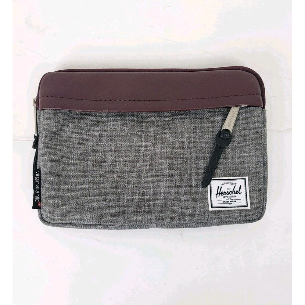Herschel Bag Virgin Atlantic Amenity Toiletry Pouch Gray Brown
